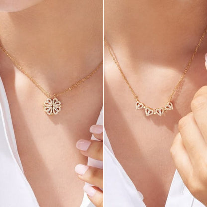 Magnetic Golden Flower Pendent قلادة زهرة ذهبية مغناطيسية