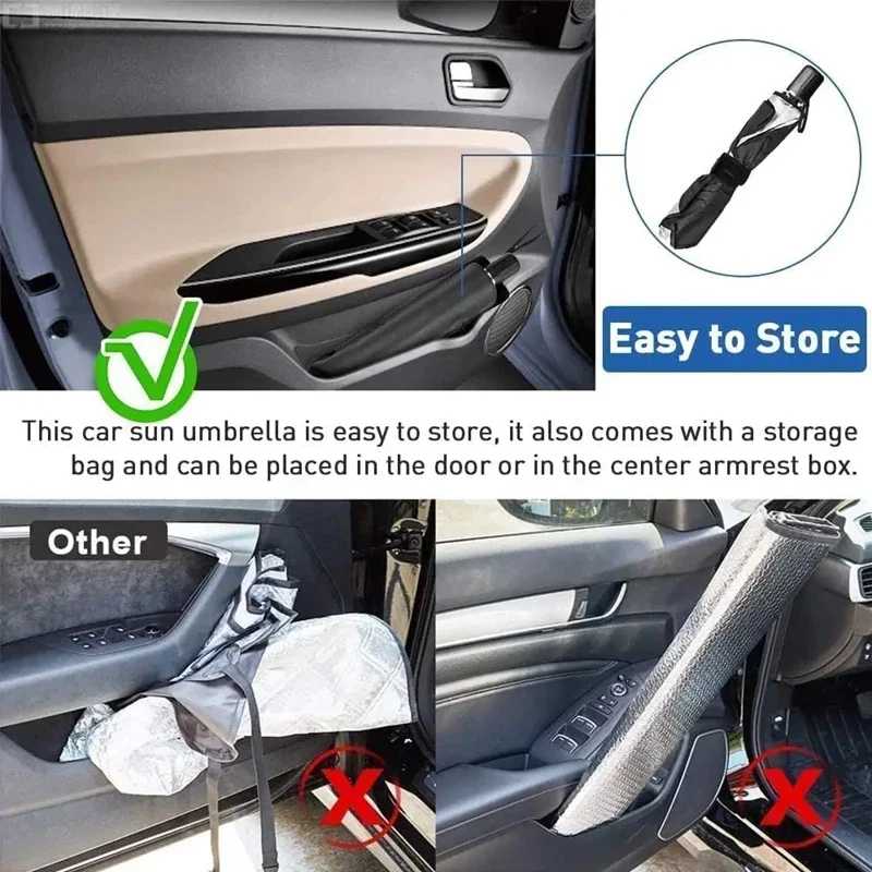 Car Windshield Sun Shade ||مظلة شمسية للزجاج الأمامي للسيارة