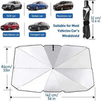 Car Windshield Sun Shade ||مظلة شمسية للزجاج الأمامي للسيارة