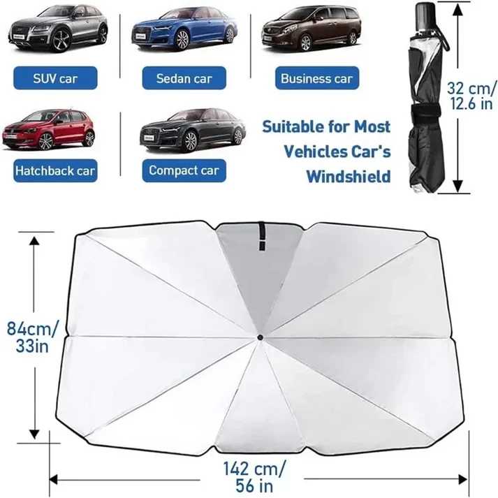Car Windshield Sun Shade ||مظلة شمسية للزجاج الأمامي للسيارة