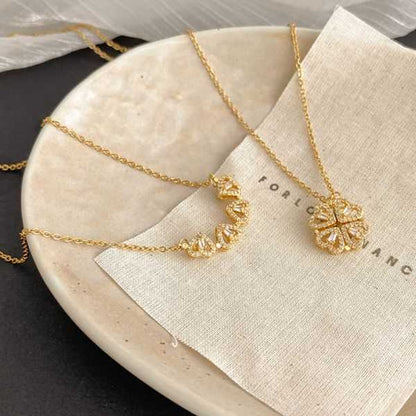 Magnetic Golden Flower Pendent قلادة زهرة ذهبية مغناطيسية