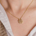 Magnetic Golden Flower Pendent قلادة زهرة ذهبية مغناطيسية