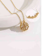 Magnetic Golden Flower Pendent قلادة زهرة ذهبية مغناطيسية